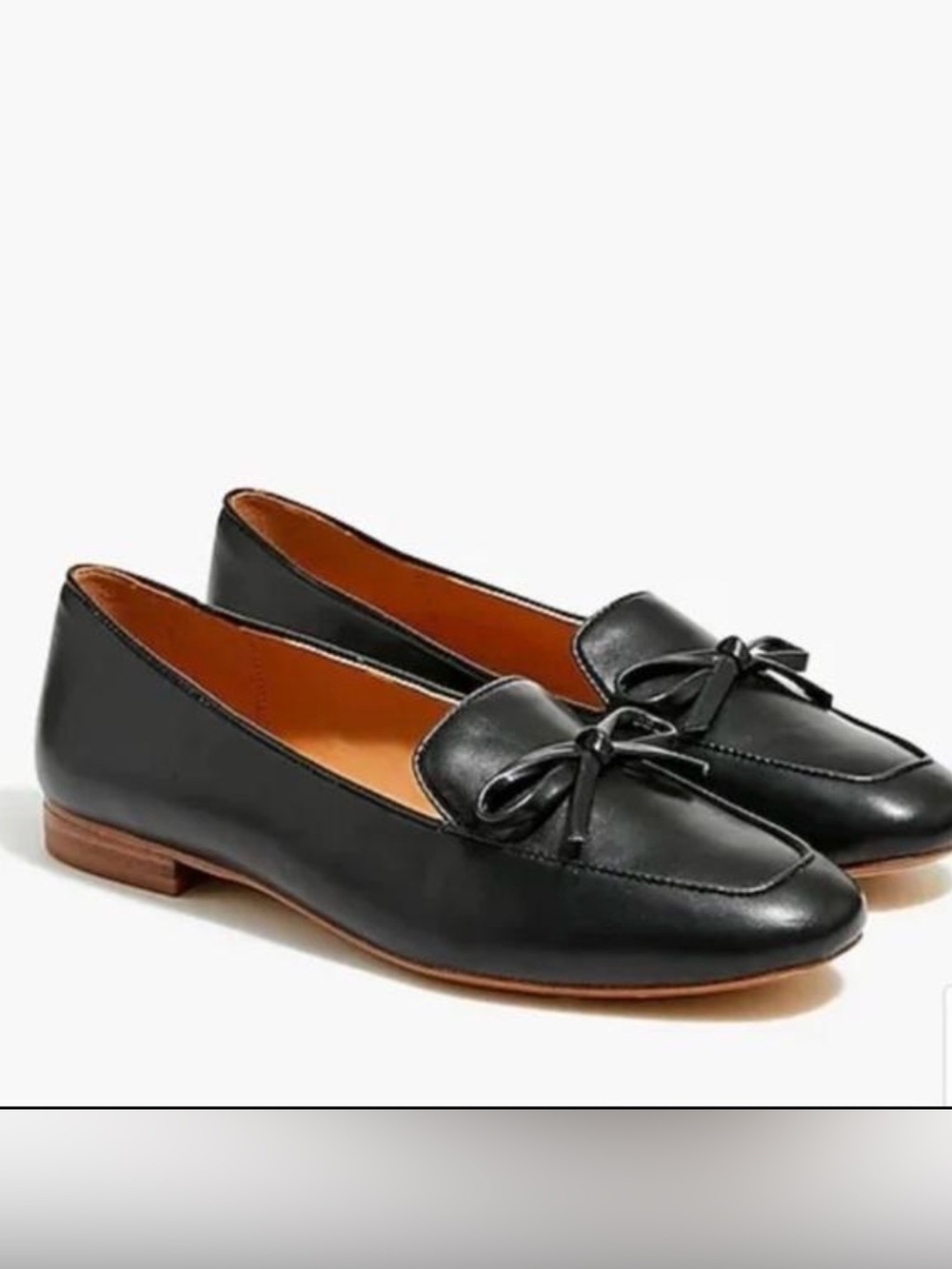 J. Crew Leather Bow Loafers